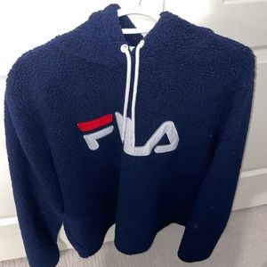 navy FILA fleece hoodie!!!